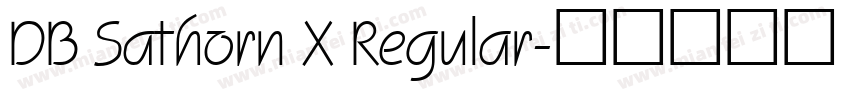 DB Sathorn X Regular字体转换